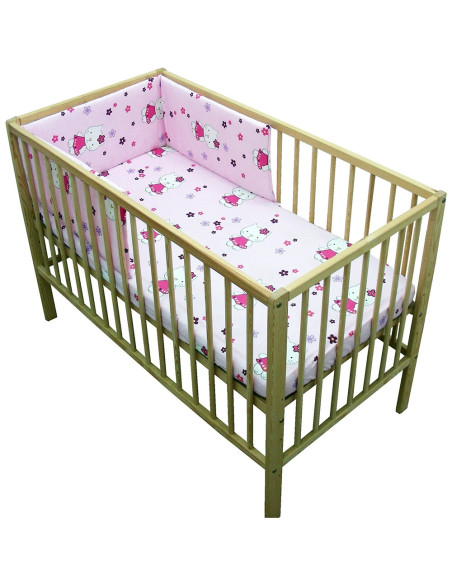 LENHKF4R,Lenjerie patut Hubners Kitty Floricele 4 piese roz LENHKF4R,Lenjerie patut Hubners Kitty Floricele 4 piese roz