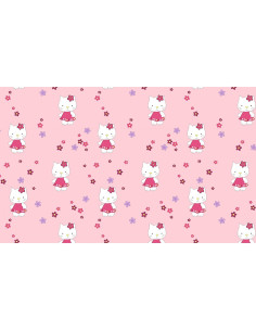 LENHKF4R,Lenjerie patut Hubners Kitty Floricele 4 piese roz 2