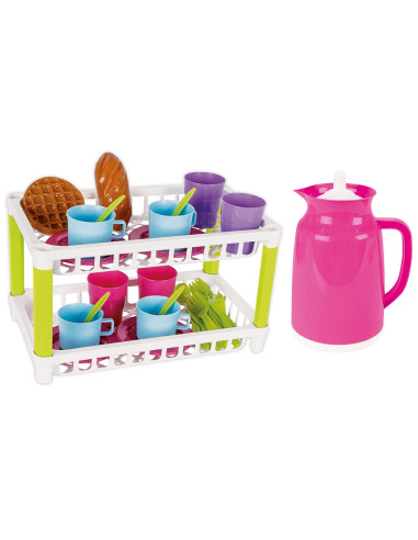 PL-03-336-PK,Set de servit ceaiul Pilsan Hamarat Two-Tier Tea pink