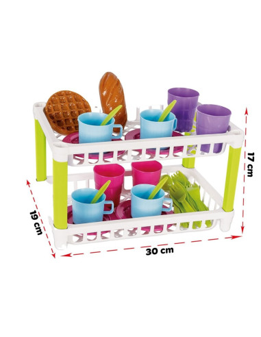 PL-03-336-PK,Set de servit ceaiul Pilsan Hamarat Two-Tier Tea pink PL-03-336-PK,Set de servit ceaiul Pilsan Hamarat Two-Tier Tea pink