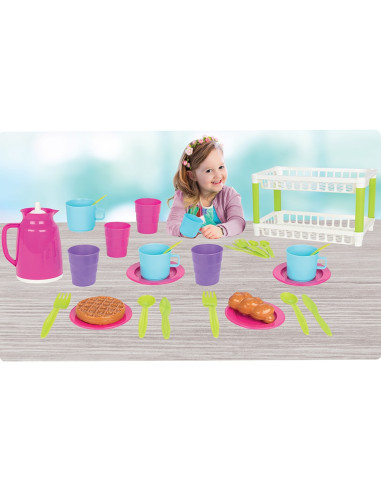 PL-03-336-PK,Set de servit ceaiul Pilsan Hamarat Two-Tier Tea pink PL-03-336-PK,Set de servit ceaiul Pilsan Hamarat Two-Tier Tea pink