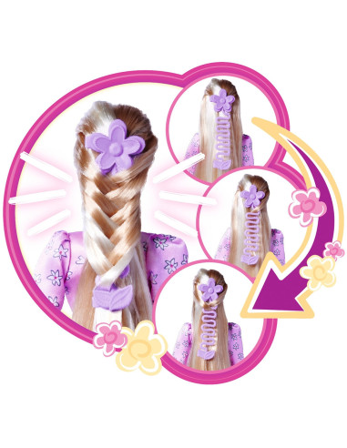 S105733640,Papusa Simba Steffi Love Flower Hair 29 cm cu accesorii