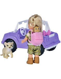 S105733648,Papusa Simba Evi Love Safari 12 cm cu masinuta, animale si accesorii 2