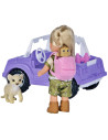S105733648,Papusa Simba Evi Love Safari 12 cm cu masinuta, animale si accesorii