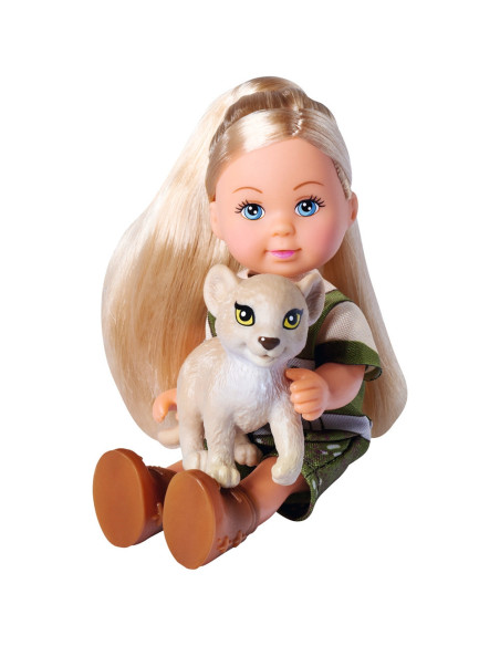 S105733648,Papusa Simba Evi Love Safari 12 cm cu masinuta, animale si accesorii