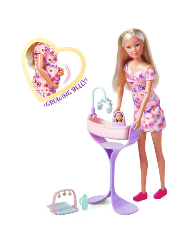 S105733680,Papusa Simba Steffi Love Hello Baby 29 cm cu accesorii