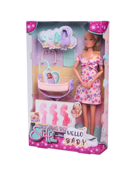 S105733680,Papusa Simba Steffi Love Hello Baby 29 cm cu accesorii