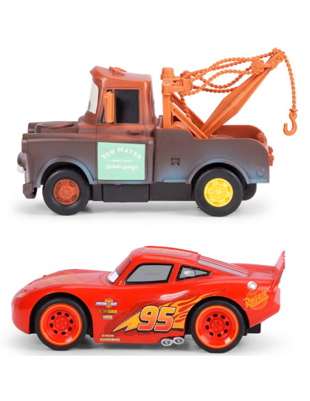 S203084036,Set masine Jada Toys RC Cars Lightning McQueen + Mater Twin Pack 1:32 14 cm cu telecomanda