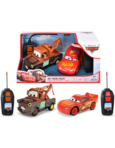 S203084036,Set masine Jada Toys RC Cars Lightning McQueen + Mater Twin Pack 1:32 14 cm cu telecomanda