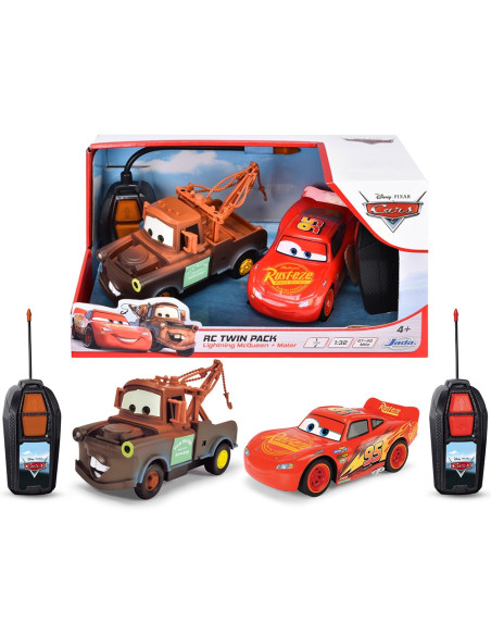 S203084036,Set masine Jada Toys RC Cars Lightning McQueen + Mater Twin Pack 1:32 14 cm cu telecomanda