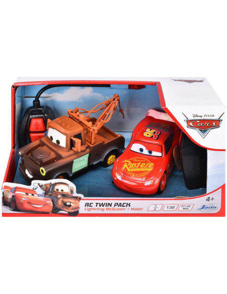 S203084036,Set masine Jada Toys RC Cars Lightning McQueen + Mater Twin Pack 1:32 14 cm cu telecomanda