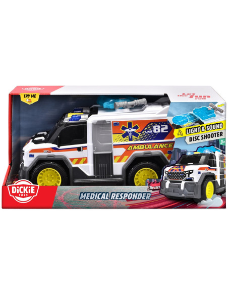 S203306024,Masina de ambulanta Dickie Toys Medical Responder 30 cm cu lumini si sunete