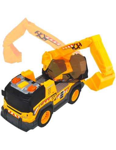 S203306026,Camion excavator Dickie Toys Excavator Truck 30 cm cu lumini si sunete