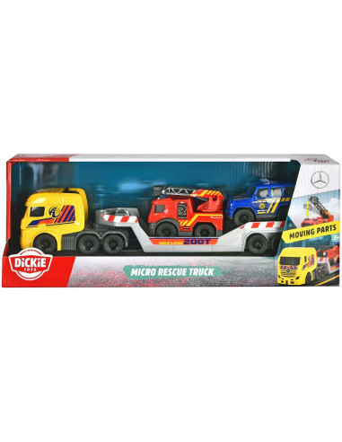 S203715020,Set Dickie Toys Micro Rescue Truck cu un camion de salvare si 2 vehicule