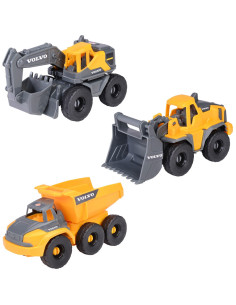 S203722015,Set Dickie Toys Construction Set cu 3 vehicule 16 cm