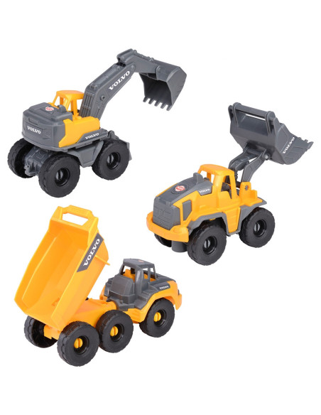 S203722015,Set Dickie Toys Construction Set cu 3 vehicule 16 cm