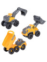 S203722015,Set Dickie Toys Construction Set cu 3 vehicule 16 cm