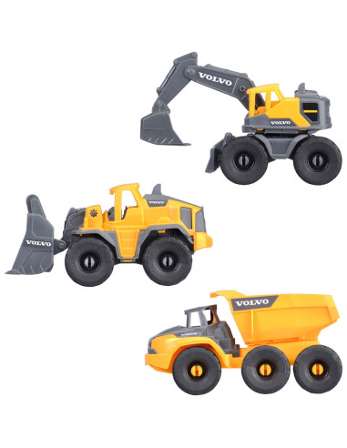 S203722015,Set Dickie Toys Construction Set cu 3 vehicule 16 cm