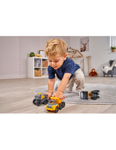 S203722015,Set Dickie Toys Construction Set cu 3 vehicule 16 cm