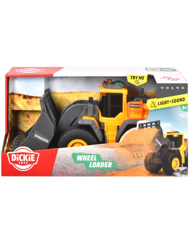 S203723006,Buldozer Dickie Toys Volvo Wheel Loader 23 cm cu lumini si sunete