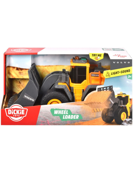 S203723006,Buldozer Dickie Toys Volvo Wheel Loader 23 cm cu lumini si sunete