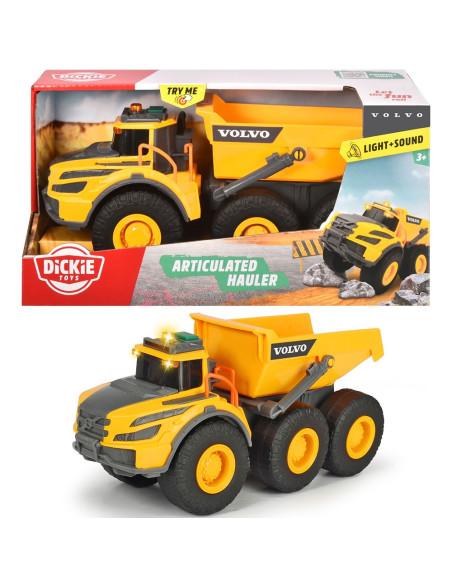 S203723007,Camion basculant Dickie Toys Volvo Articulated Hauler 23 cm cu lumini si sunete
