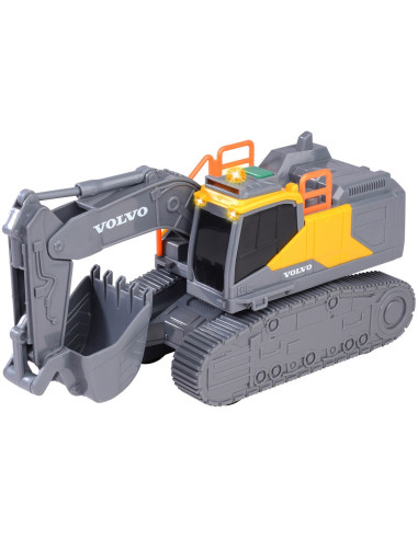 S203723008,Excavator Dickie Toys Volvo Tracked Excavator 23 cm cu lumini si sunete