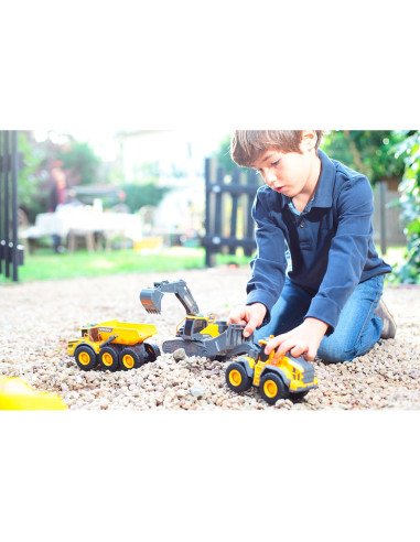 S203723008,Excavator Dickie Toys Volvo Tracked Excavator 23 cm cu lumini si sunete