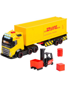 S203747018,Camion Dickie Toys DHL Heavy Truck 35 cm cu lumini si sunete