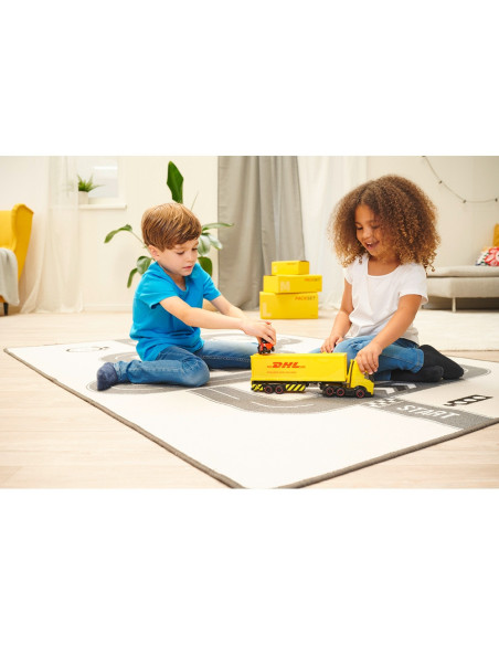 S203747018,Camion Dickie Toys DHL Heavy Truck 35 cm cu lumini si sunete