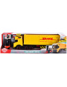 S203747018,Camion Dickie Toys DHL Heavy Truck 35 cm cu lumini si sunete