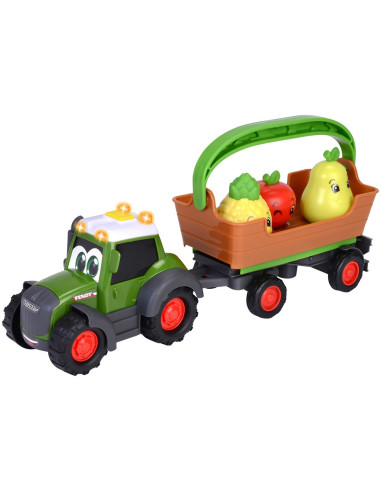 S204115010,Tractor Simba ABC Freddy Fruit Trailer 30 cm cu lumini, sunete, remorca si figurine