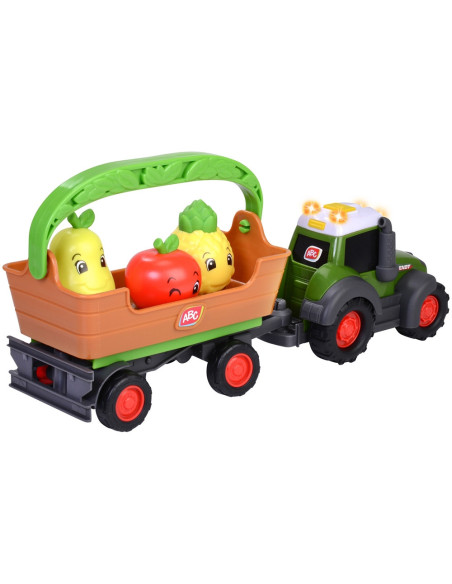 S204115010,Tractor Simba ABC Freddy Fruit Trailer 30 cm cu lumini, sunete, remorca si figurine