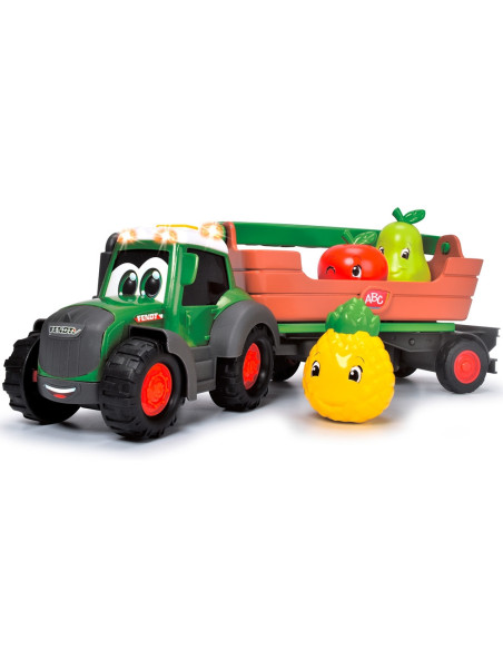 S204115010,Tractor Simba ABC Freddy Fruit Trailer 30 cm cu lumini, sunete, remorca si figurine