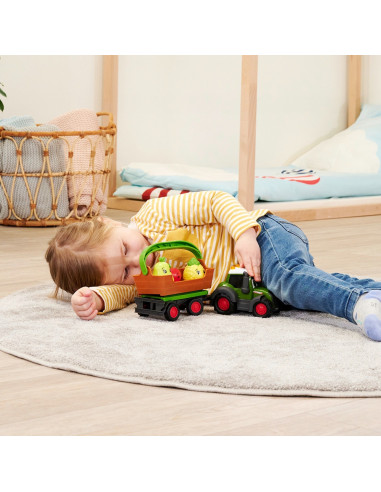 S204115010,Tractor Simba ABC Freddy Fruit Trailer 30 cm cu lumini, sunete, remorca si figurine