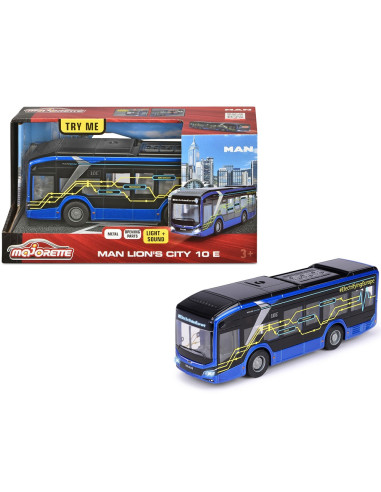 S213743008,Autobuz Majorette MAN Lion's City 10 E 22,5 cm cu lumini si sunete