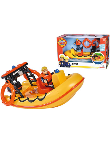 S109252571038,Barca Simba Fireman Sam Neptune 20 cm cu figurina si accesorii