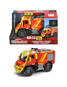 S213712003038,Masina de pompieri Majorette Mercedes Unimog U530 Fire Truck 13 cm cu lumini si sunete 2