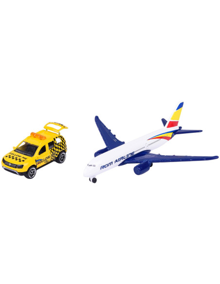 S212057715SRO,Set Majorette Dacia Duster Airport cu o masinuta si un avion