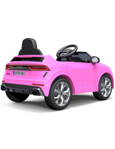 ELKAUQ8R24P,Masinuta electrica Chipolino Audi RS Q8 cu scaun din piele si roti EVA pink 2