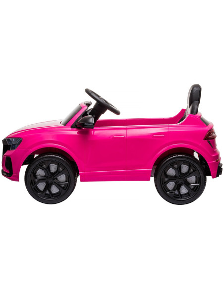 ELKAUQ8R24P,Masinuta electrica Chipolino Audi RS Q8 cu scaun din piele si roti EVA pink