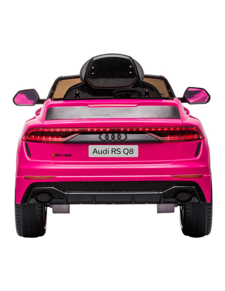 ELKAUQ8R24P,Masinuta electrica Chipolino Audi RS Q8 cu scaun din piele si roti EVA pink