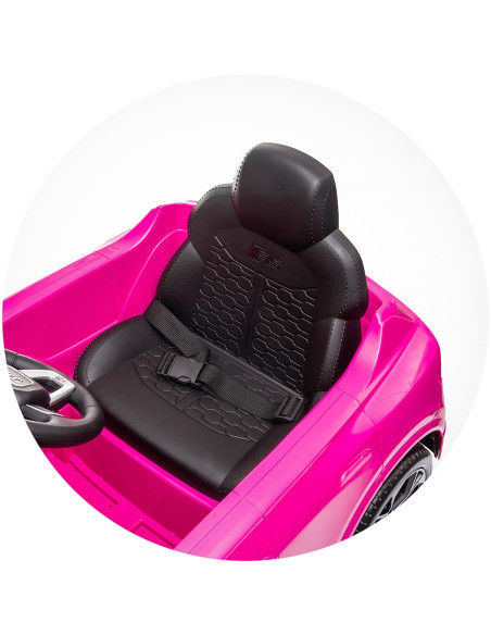 ELKAUQ8R24P,Masinuta electrica Chipolino Audi RS Q8 cu scaun din piele si roti EVA pink