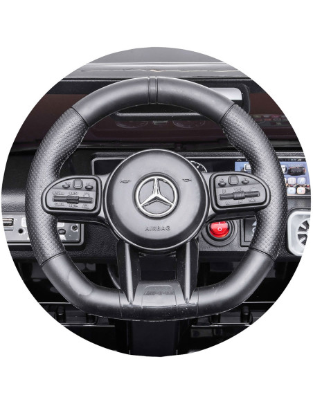 ELJG63MB23B,Masinuta electrica Chipolino SUV Mercedes G63 AMG cu scaun din piele si roti EVA black