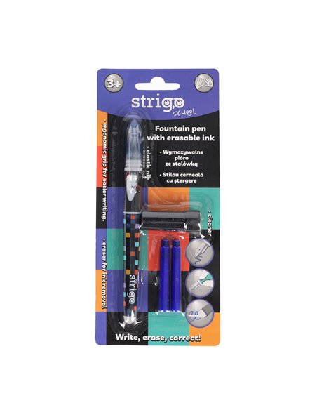 Stilou Strigo cu cerneala termosensibila, stergere prin frictiune SSC470, Motiv Pixel