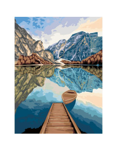 RVSPBN23909,Ravensburger - Pictura pe numere Tablou Canvas vedere la lac 2