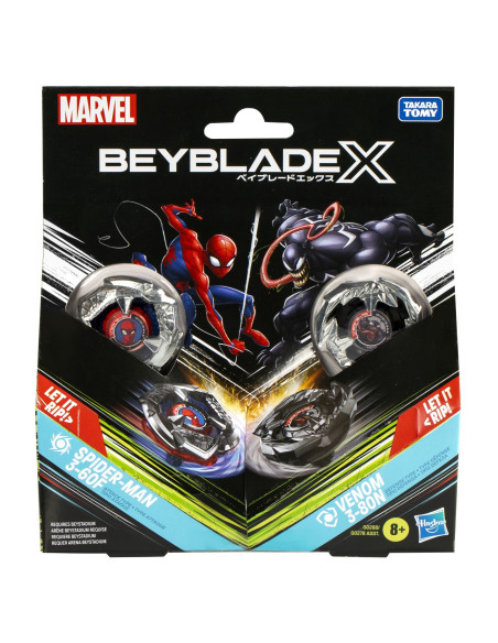 G0278_G0288,Beyblade X Marvel Set Duo Spider Man 3-60f Si Venom 3-80n