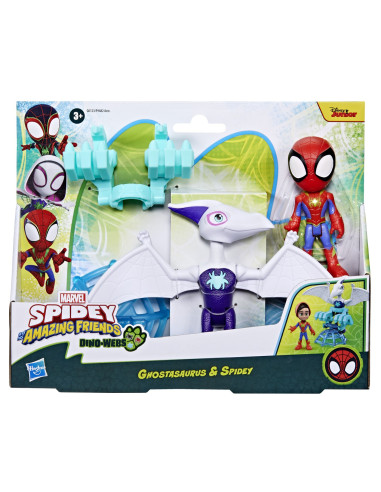 F9482_G0123,Spidey Si Prietenii Marvel Dino Webs Ghostasaurus Si Spidey