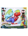 F9482_G0124,Spidey Si Prietenii Marvel Dino Webs Spidey Rex Si Miles Spin Morales