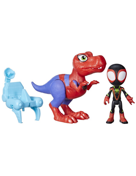 F9482_G0124,Spidey Si Prietenii Marvel Dino Webs Spidey Rex Si Miles Spin Morales
